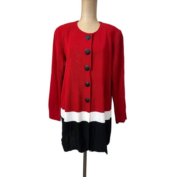 Misook Colorblock Knit Blazer - Picture 4 of 6